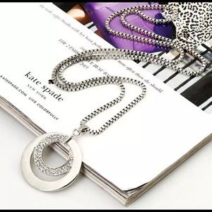Rhinestone Silver Plated Necklace